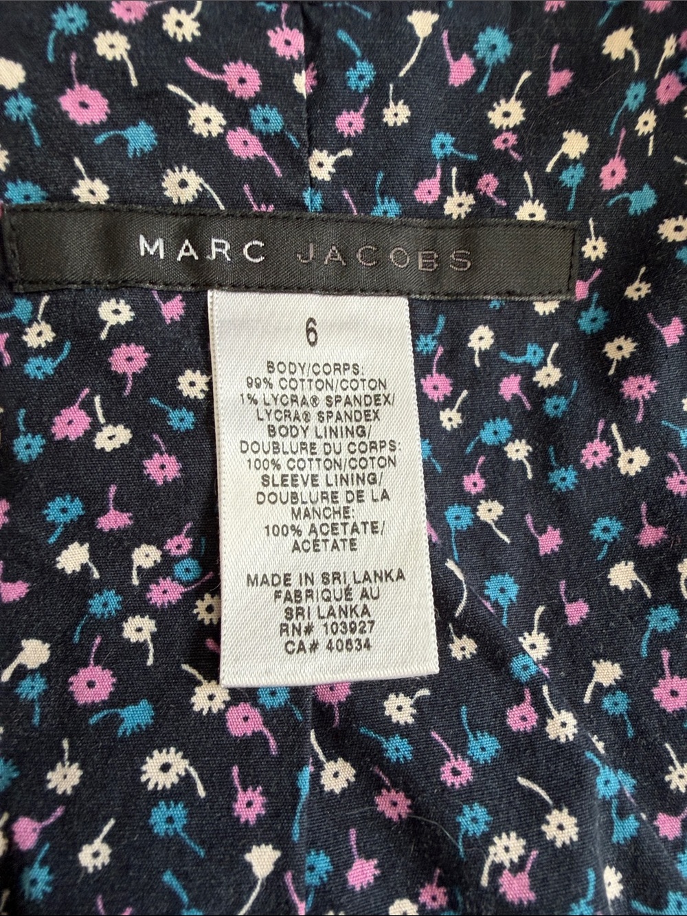 MARC JACOBS Womens Slate Dark blue/Gray Tailored Button-Front Jacket - Picture 8 of 9